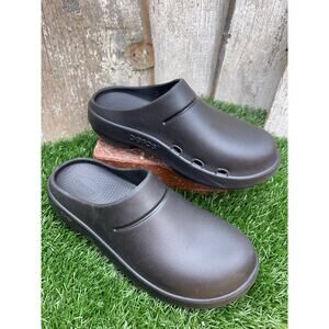 Oofos Oocloog Black Slip On Clogs Mules Comfort Sport Recovery Women's Size 9